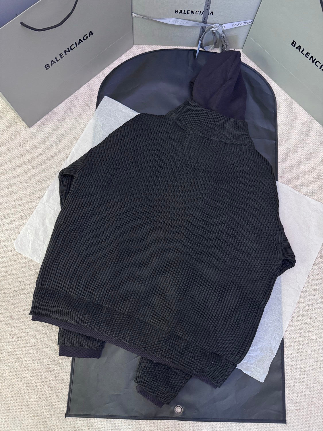 Men's Spring/Fall Fashion Hooded Zipper Knit Cardigan with Fake Two Piece Panel Design Cardigan #78736