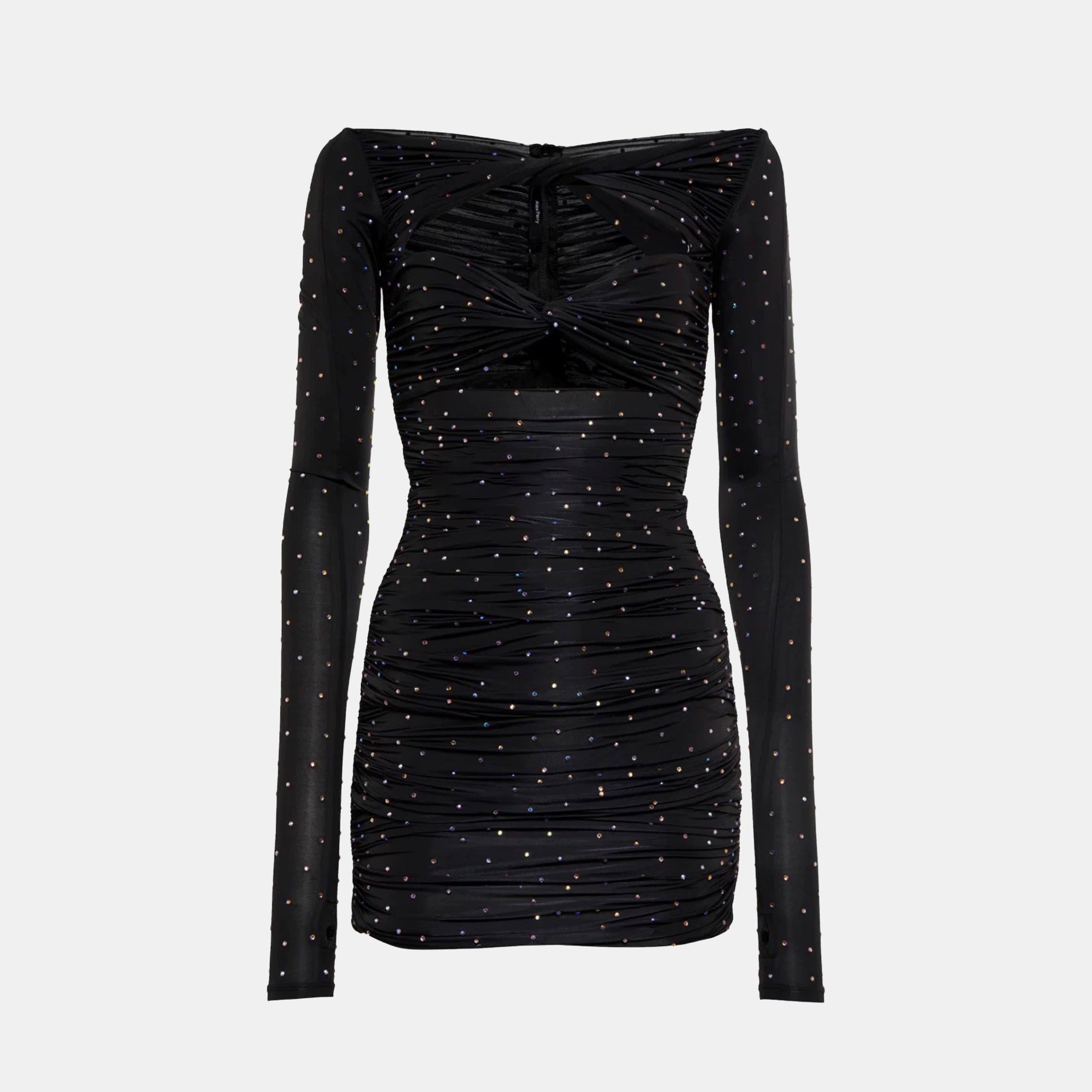 Women's Spring/summer Sexy Solid Color Hot Drill Pleated Stretchy Slim One-piece Mini Dresses Ngvp #8871