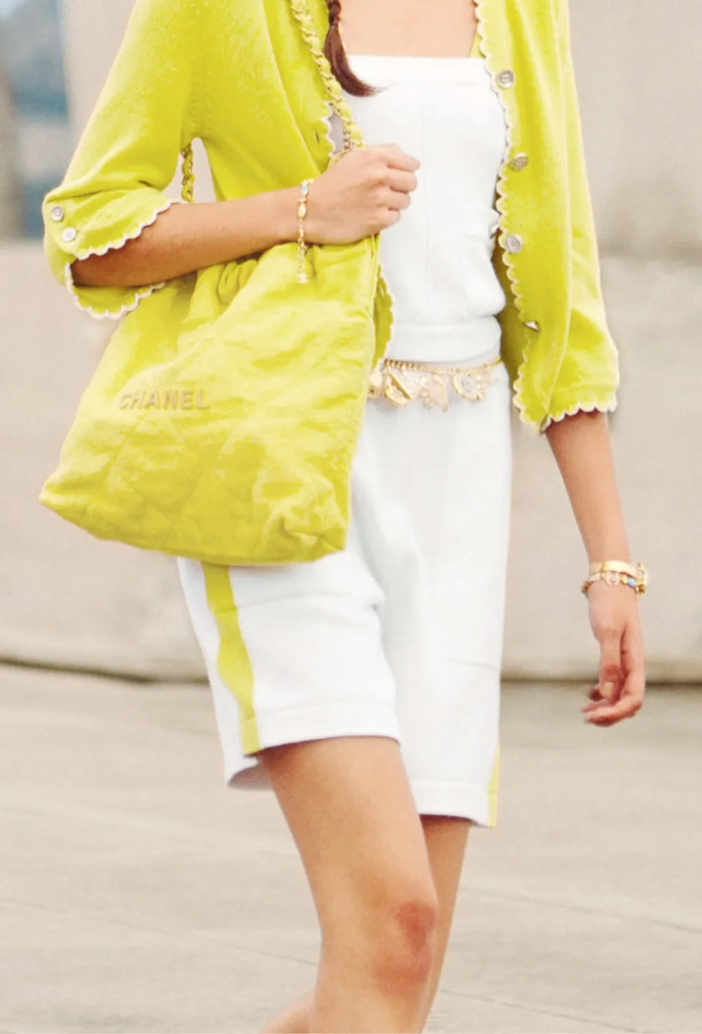 Women's Spring & Autumn Fashion Color Blocking Casual Knitted Shorts Ngvp #9842