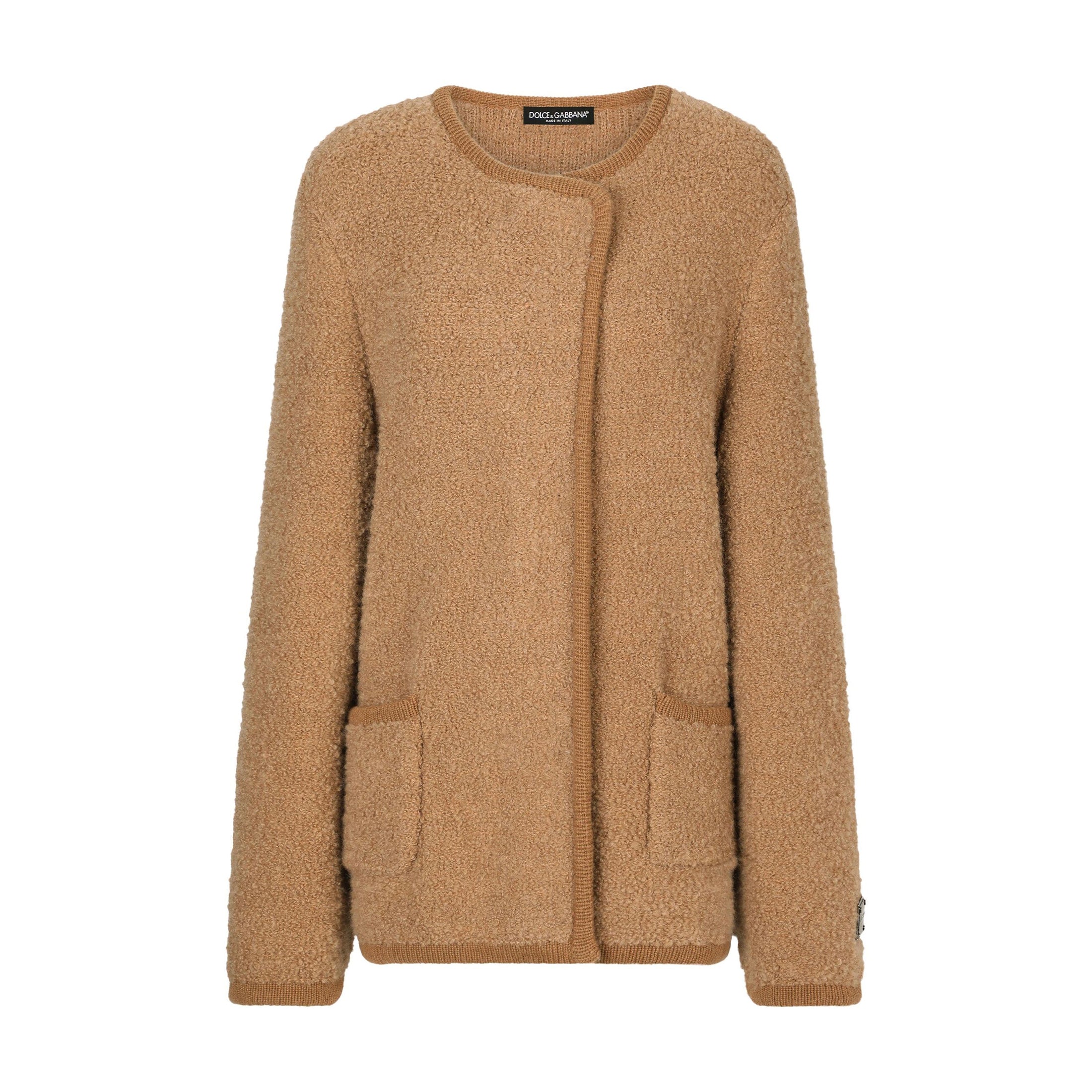 Women's Spring And Autumn Brown Wool Knit Knitted Cardigan Suit Set Concealed Button Jacket High Waist Hip Half-body Skirt Ngvp #8943