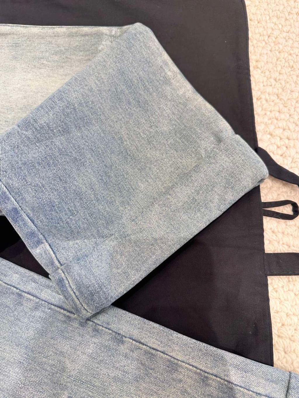 Women's Spring and Autumn Solid Color Zipper Closure Waterproof Coated Jeans Pants #74368