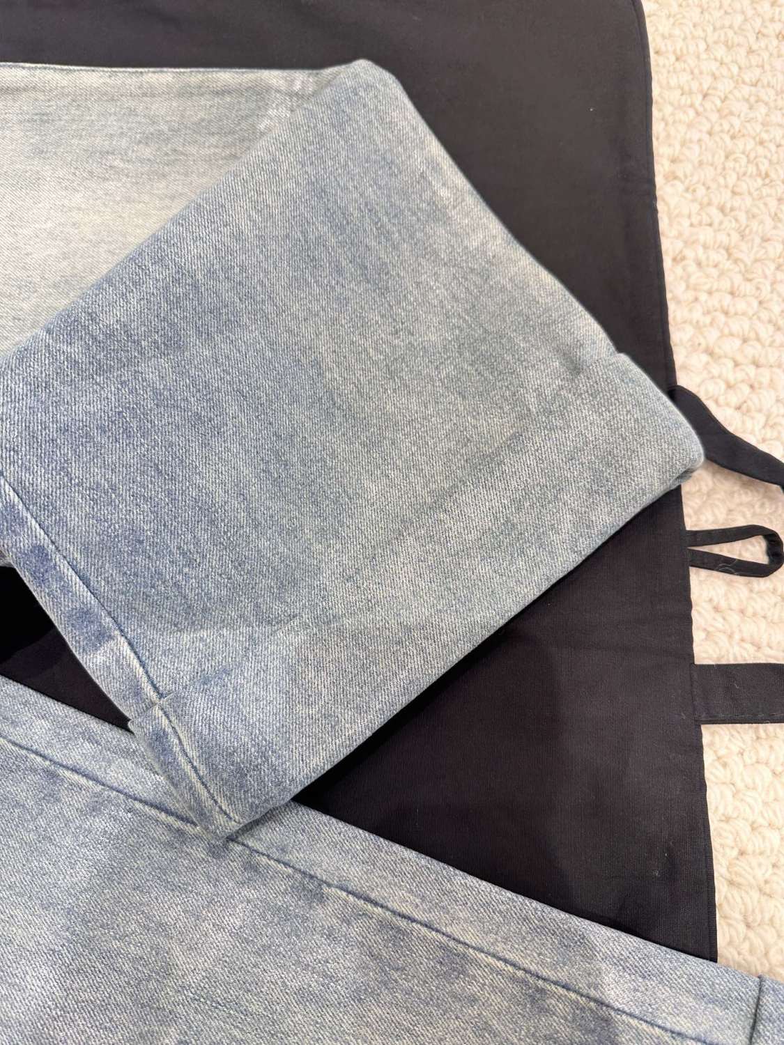 Women's Spring and Autumn Solid Color Zipper Closure Waterproof Coated Jeans Pants #74368