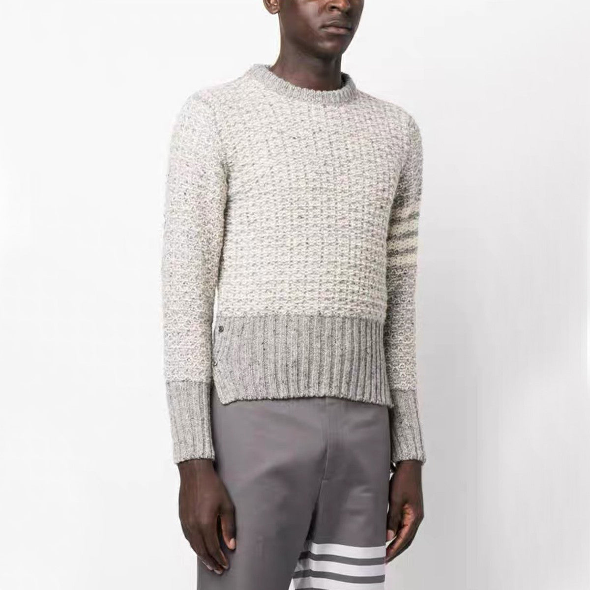 TB Men's Women's Autumn And Winter Knitted Pullover Solid Color Long Sleeve Wool Sweater Ngvp #9515