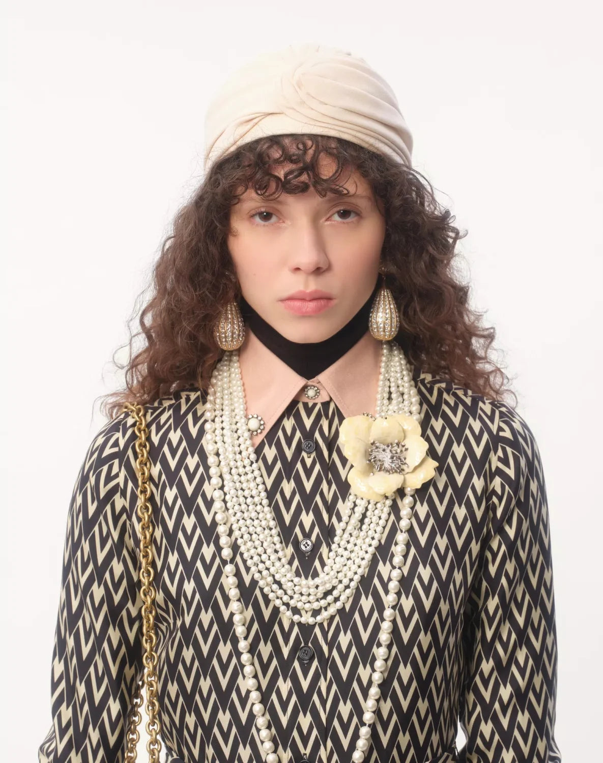 Women's Spring and Autumn Solid Color Lapel Silk Twill Toute La V Midi Dress #71832