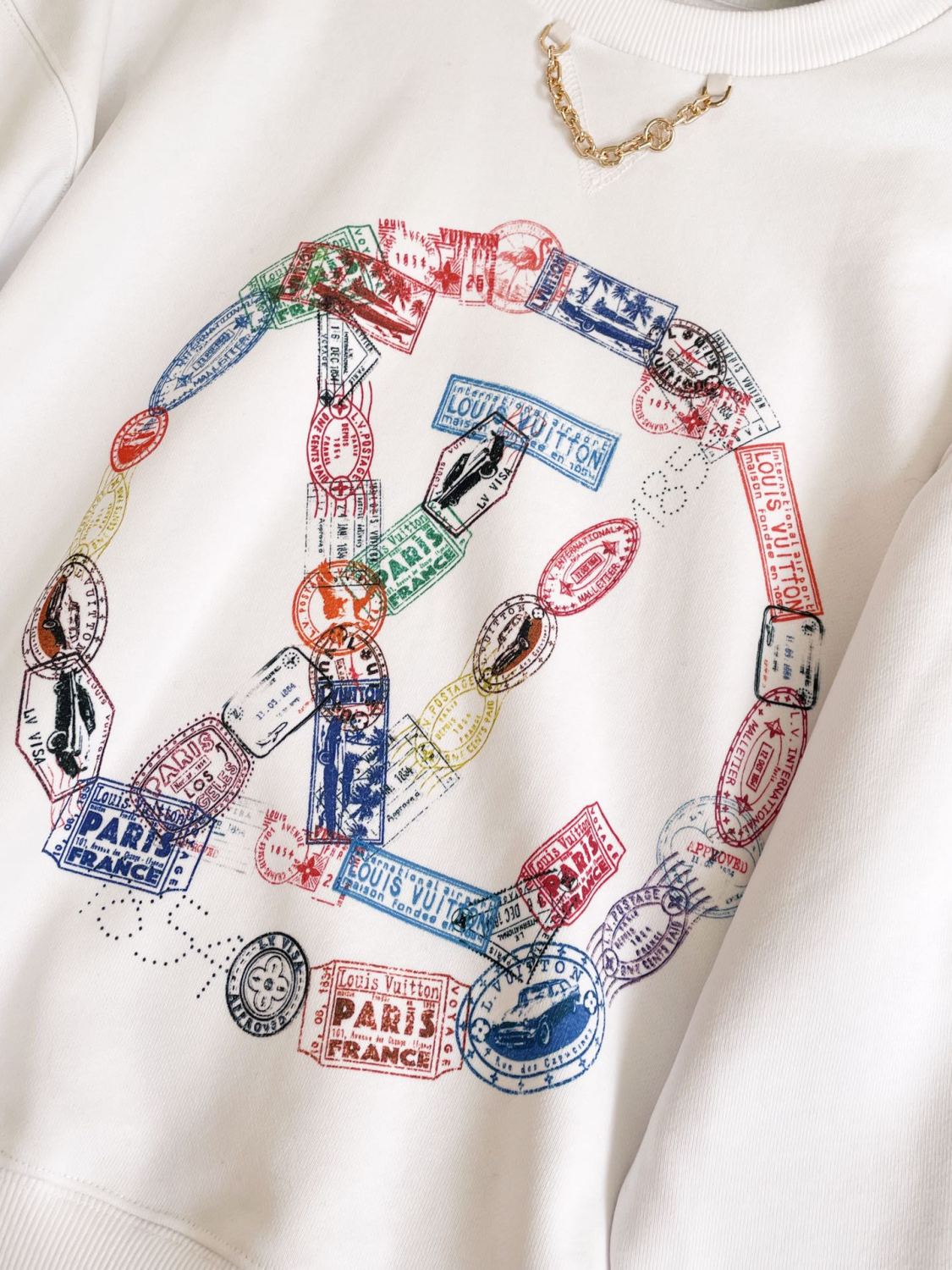 Women's Spring and Autumn White Round Neck Travel Seal Print Long Sleeve Sweatshirt #74178