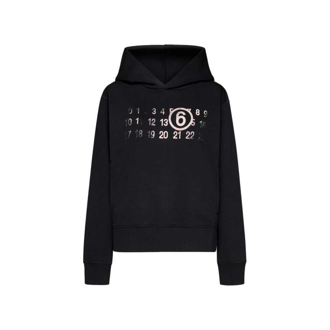 Maison Margiela Women's Spring And Autumn Digital Gradient Print Solid Color Long Sleeve Straight Fit Hooded Sweatshirt Ngvp #9812