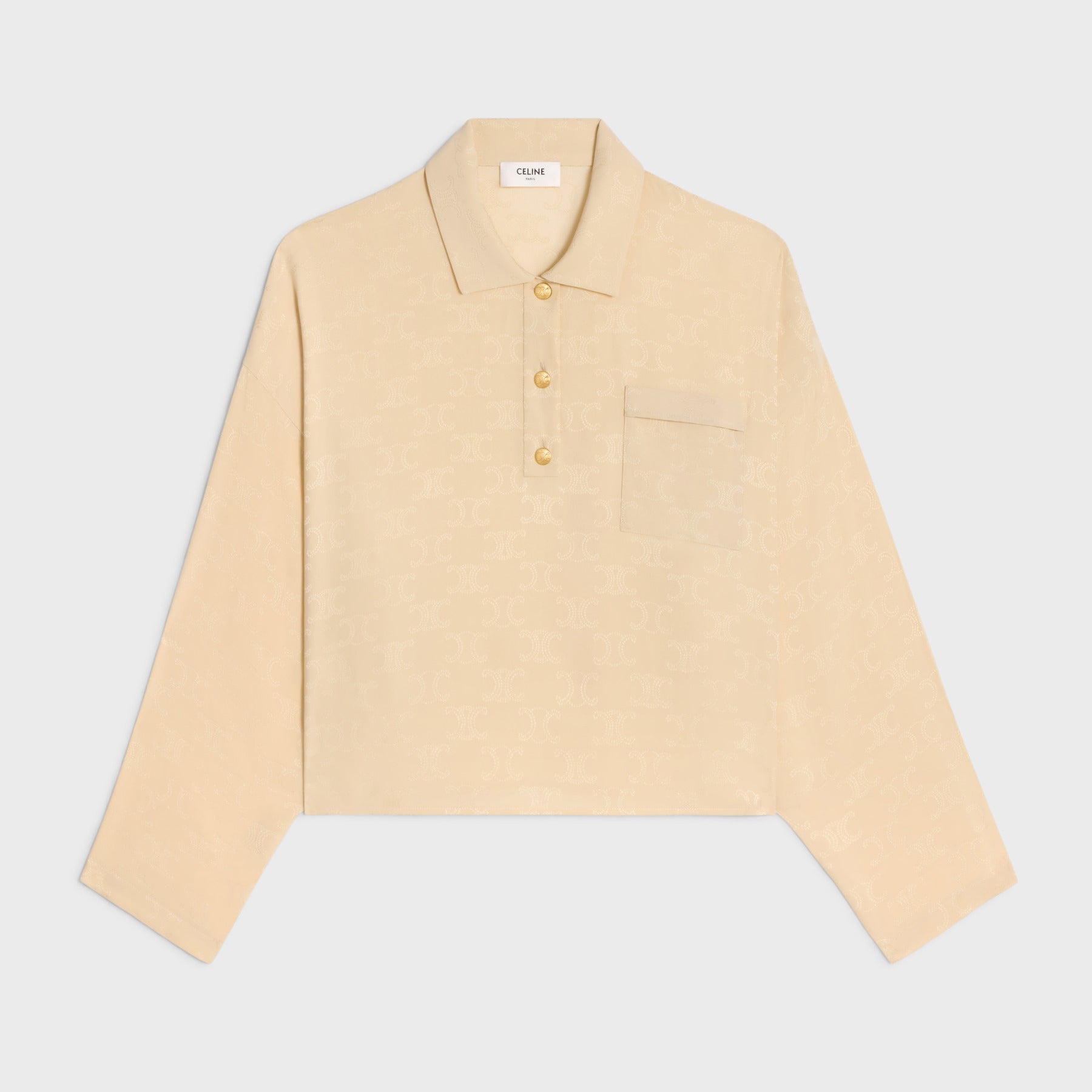 Women's Solid Color Logo Pocket Loose Long Sleeve Polo Shirt Elastic Casual Shorts Set Suit #72283