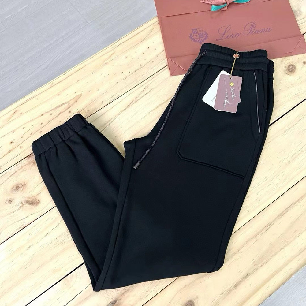 Men's Autumn And Winter Solid Color Loose Casual Hooded Long Sleeve Pias Sweatshirt Warm Pants Ngvp #7565