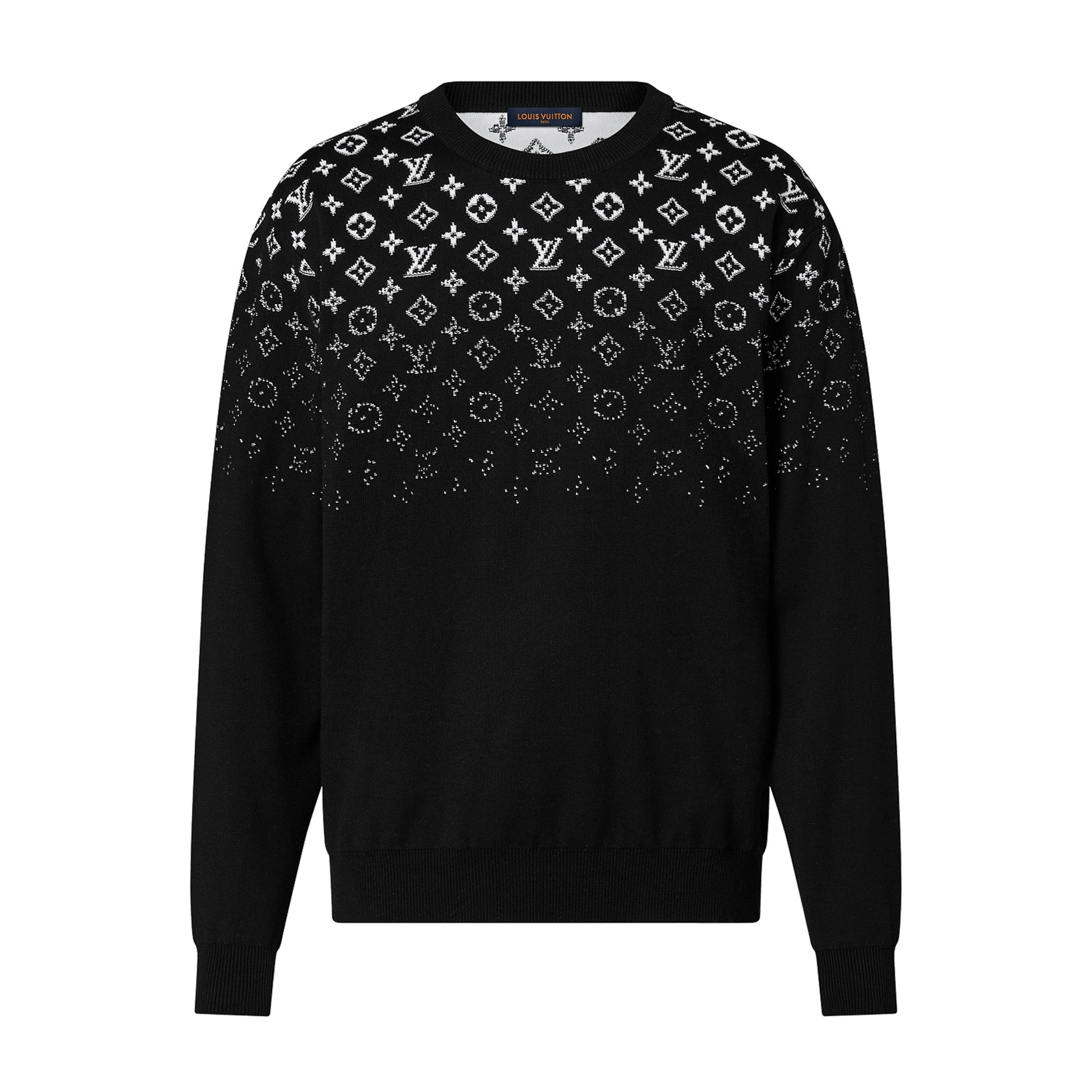 Men's Spring and Fall Gradient Logo Printed Round Neck Cotton Pullover Sweatshirt #98968