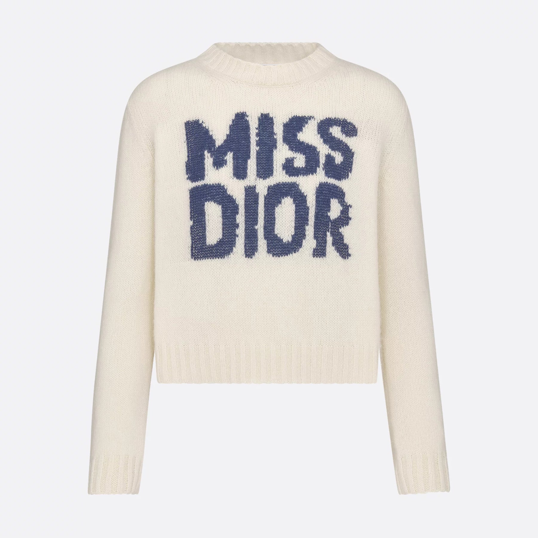 Women's Autumn and Solid Color Logo Letter Applique Round Neck Long Sleeve Cashmere Sweater #73395