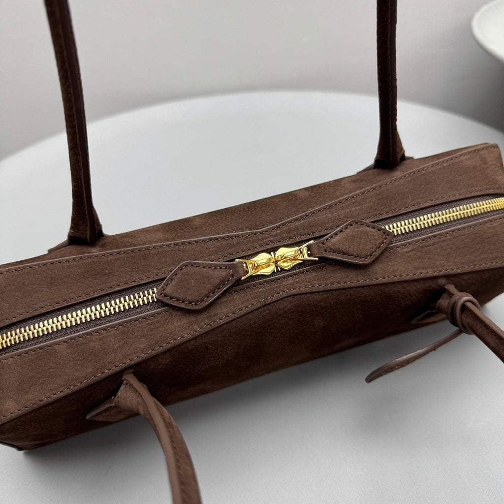 Alaia Le-Teckel Women's Goatskin Long Handle Handbag Solid Color Zipper Casual Shoulder Bag Bags #77835