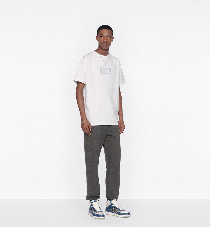 CD Men's Summer Embroidered Logo Solid Colour Round Neck Cotton Short Sleeve T-Shirt #97793