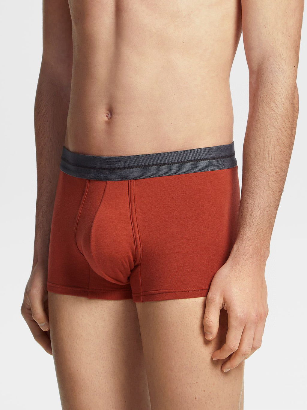 Men's Solid Colour Cotton Boxer Briefs 4 Piece Gift Set Underpant #76715