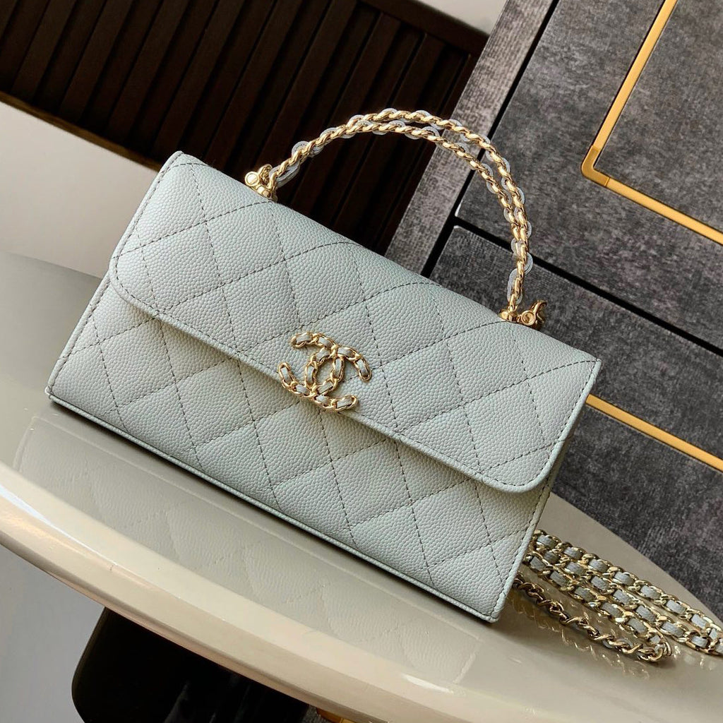 Women's Solid Color Diamond Pattern Chain Shoulder Strap Grain Embossed Leather Flap Bag Single Shoulder Handbag Crossbody Bags #77513