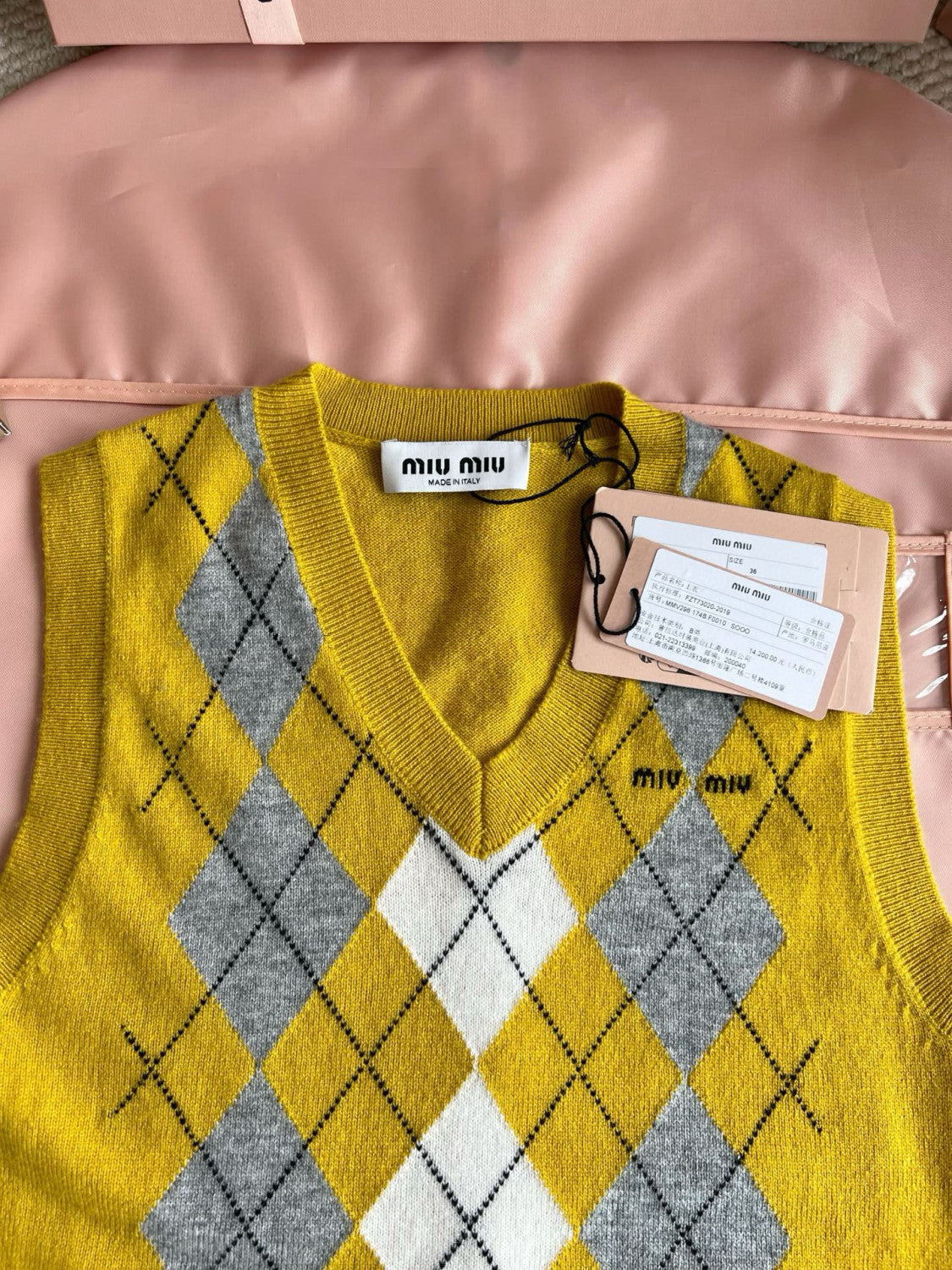 Women's Fall/winter Fashion Casual V-neck Letter Print Pullover Cashmere Vest #78463