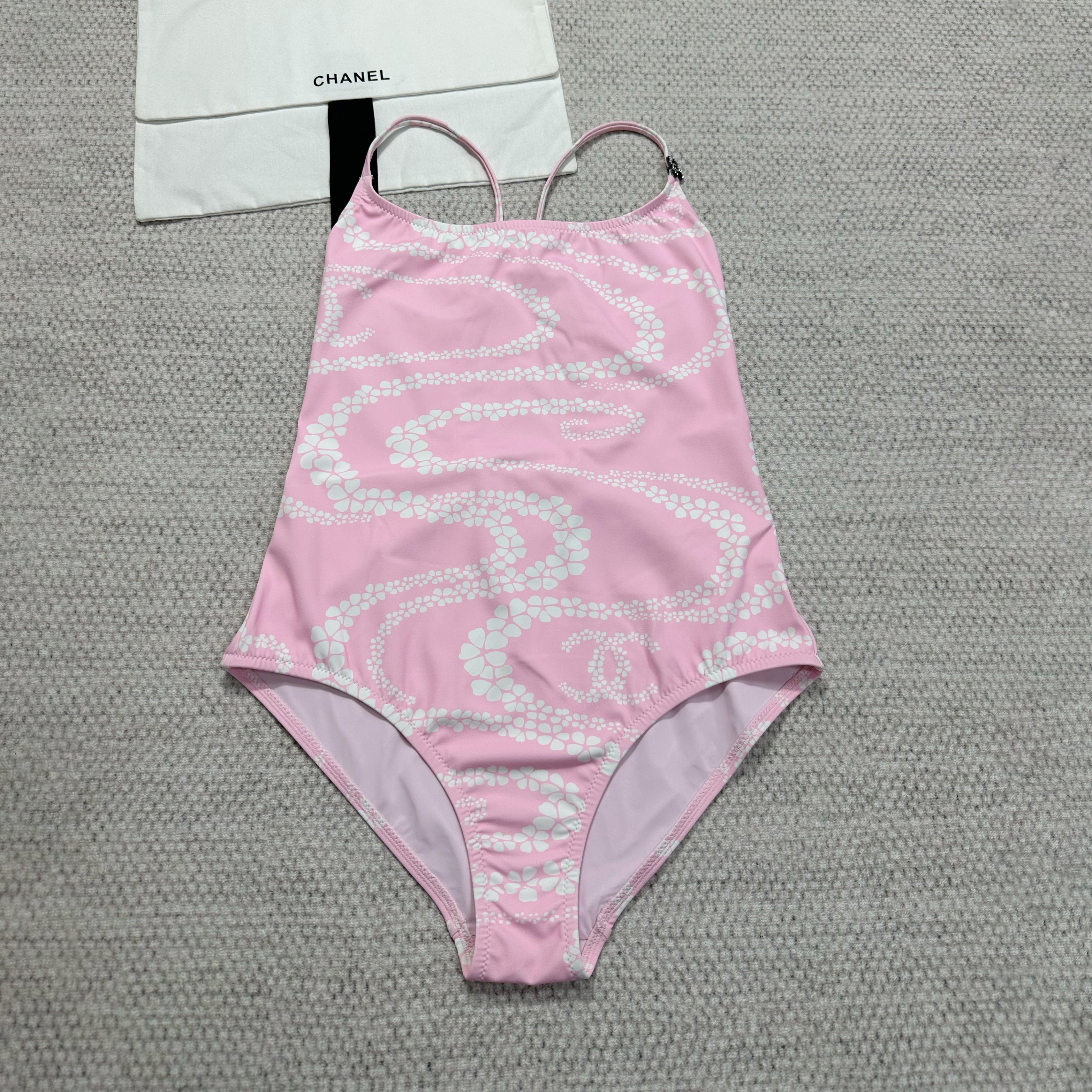 Women's Summer Black and White Printed Stretch Plain Knit One-Piece Swimsuit #77253