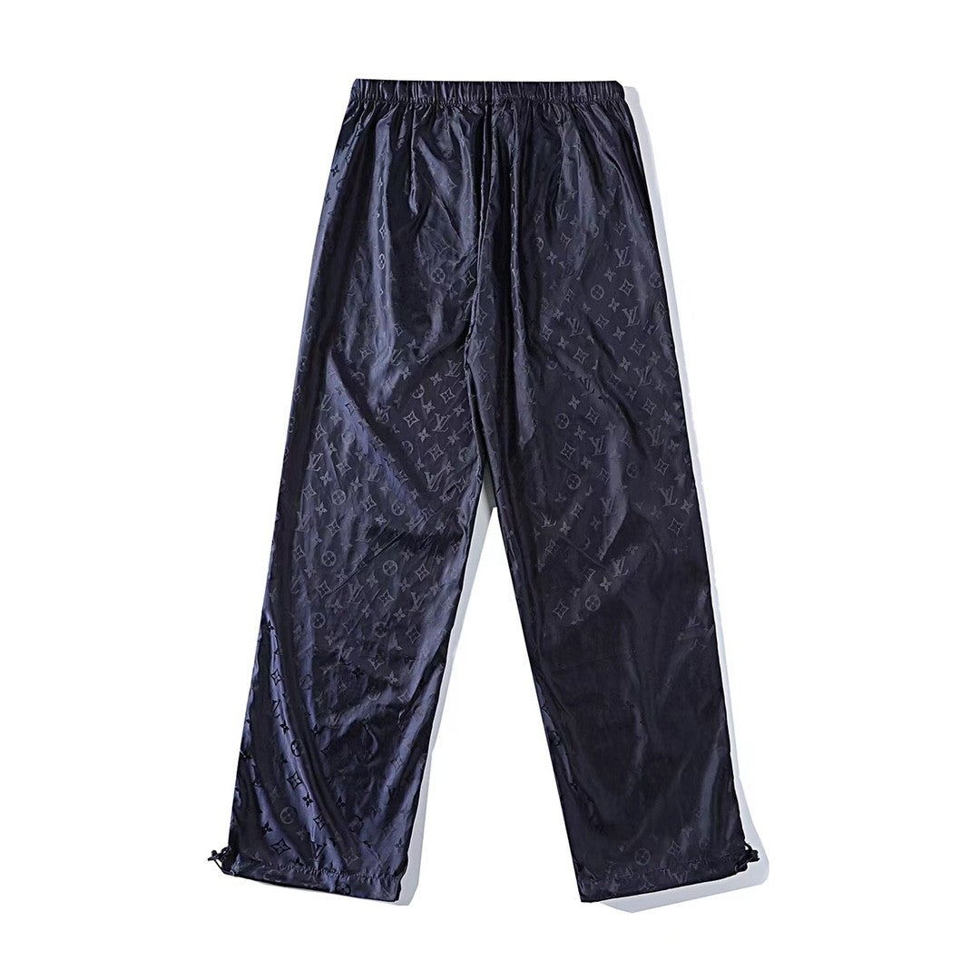Men's Summer Solid Colour Subtle Pattern Logo Print Stretch Waistband Casual Trousers Pants #77961