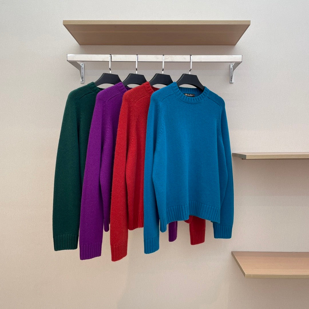 Women's Spring And Autumn Parksville Crew Neck Knit Long Sleeve Solid Color Fitted Sweater Ngvp #9594