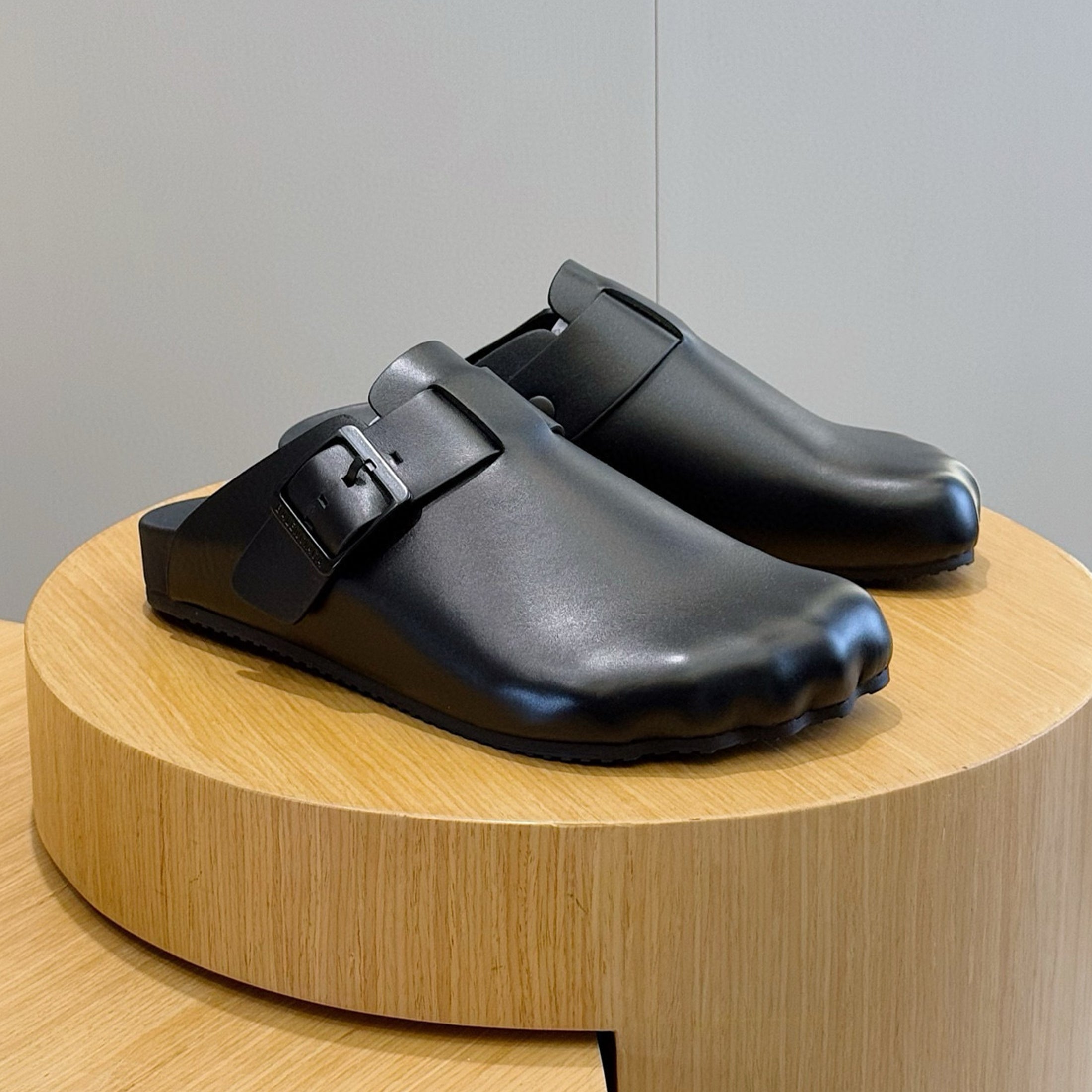 B Sunday Men's Mueller Shoes Cowhide Flat Birkenstocks Cork Retro Solid Color Fashion Trend Casual Shoes Slippers Ngvp #1972