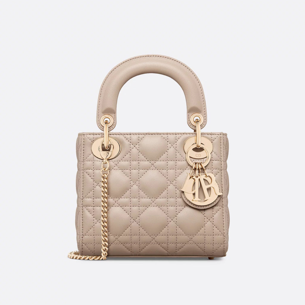 CD Lady Women's Solid Color Metal Pendant Removable Chain Shoulder Strap Wicker Pattern Sheepskin Leather Single Shoulder Crossbody Handbag Bag Bags #77461