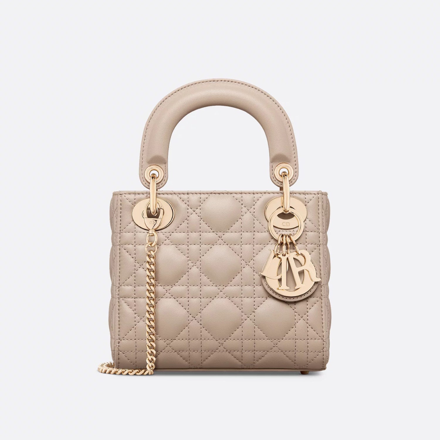 CD Lady Women's Solid Color Metal Pendant Removable Chain Shoulder Strap Wicker Pattern Sheepskin Leather Single Shoulder Crossbody Handbag Bag Bags #77461