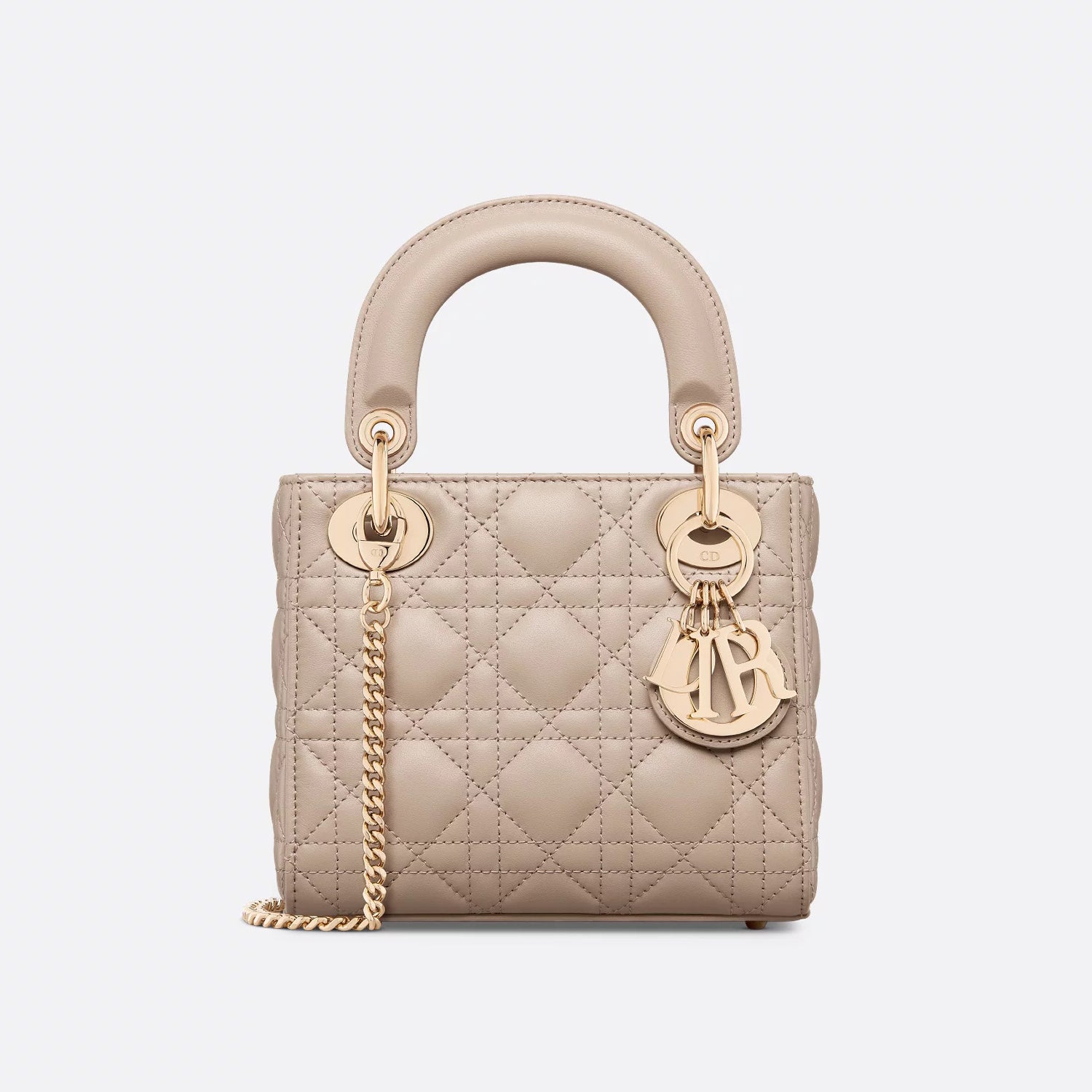 CD Lady Women's Solid Color Metal Pendant Removable Chain Shoulder Strap Wicker Pattern Sheepskin Leather Single Shoulder Crossbody Handbag Bag Bags #77461