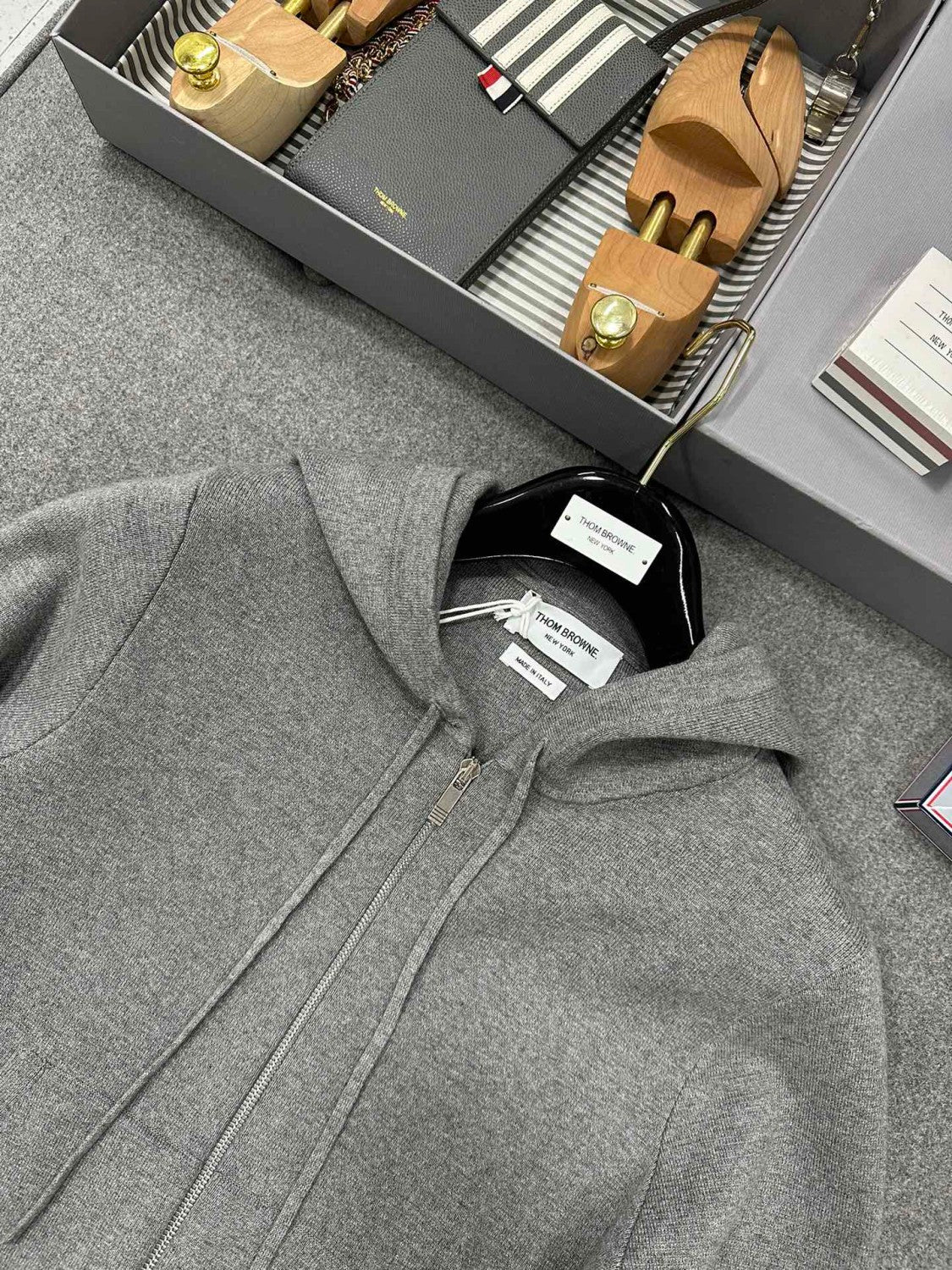 TB  Men's Spring & Autumn Cotton Armband Embellished Solid Color Zipper Fitted Hooded Cardigan Jacket Ngvp #1943