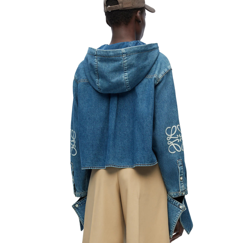 Women's Spring And Fall Tannin Short Hooded Shirt Washed Cotton Loose Casual Single Breasted Jacket #72321