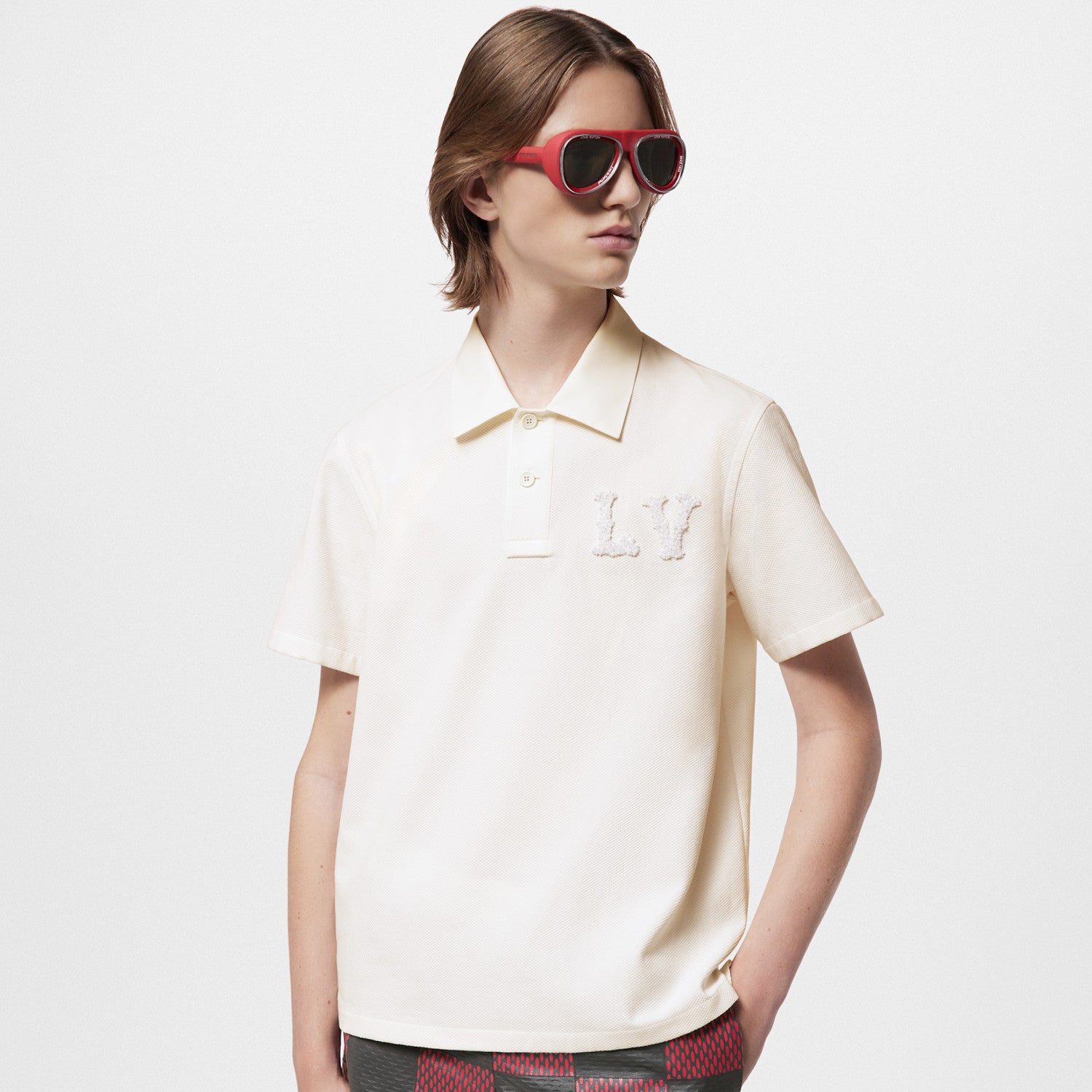 Men's Summer Embroidery Logo Applique Solid Color Polo Neck Short Sleeve T-Shirt #98572