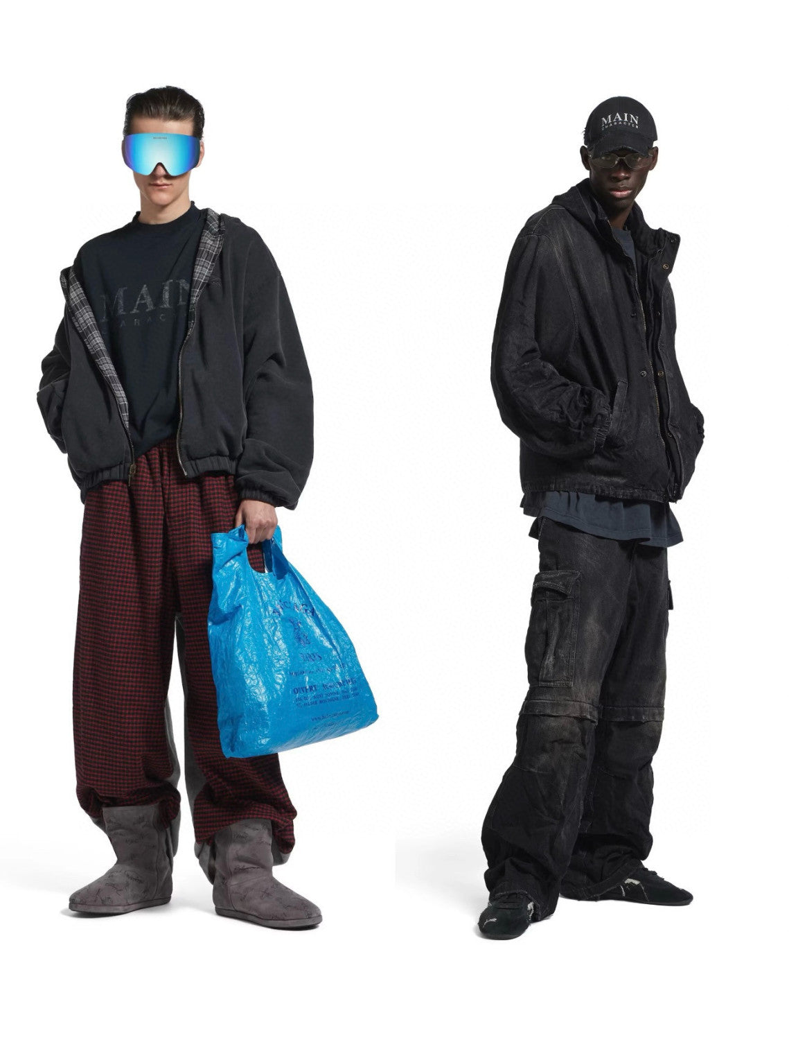 Men's And Women's 2025FW Plaid Double-sided Long-sleeved Zipper jacket Outerwear Hooded sweatshirt #194075