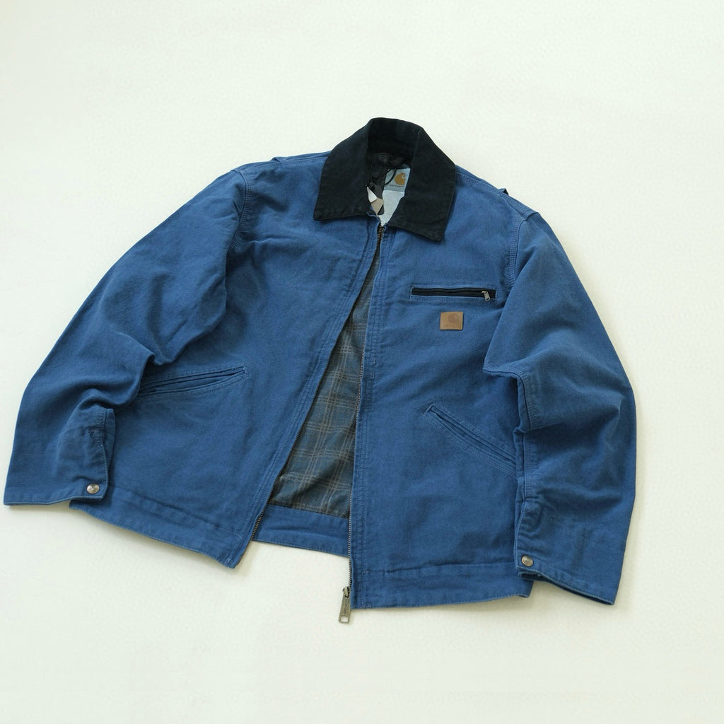 WIP Men's Fall And Winter Washed And Aged Zipper Lapel Long Sleeve Jacket #72834