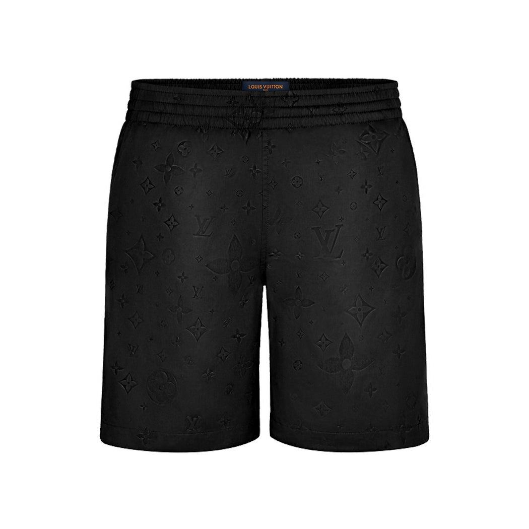 Men's Summer Solid Color Polyester Beach Full Print Casual Signature Swim Board Shorts #98199