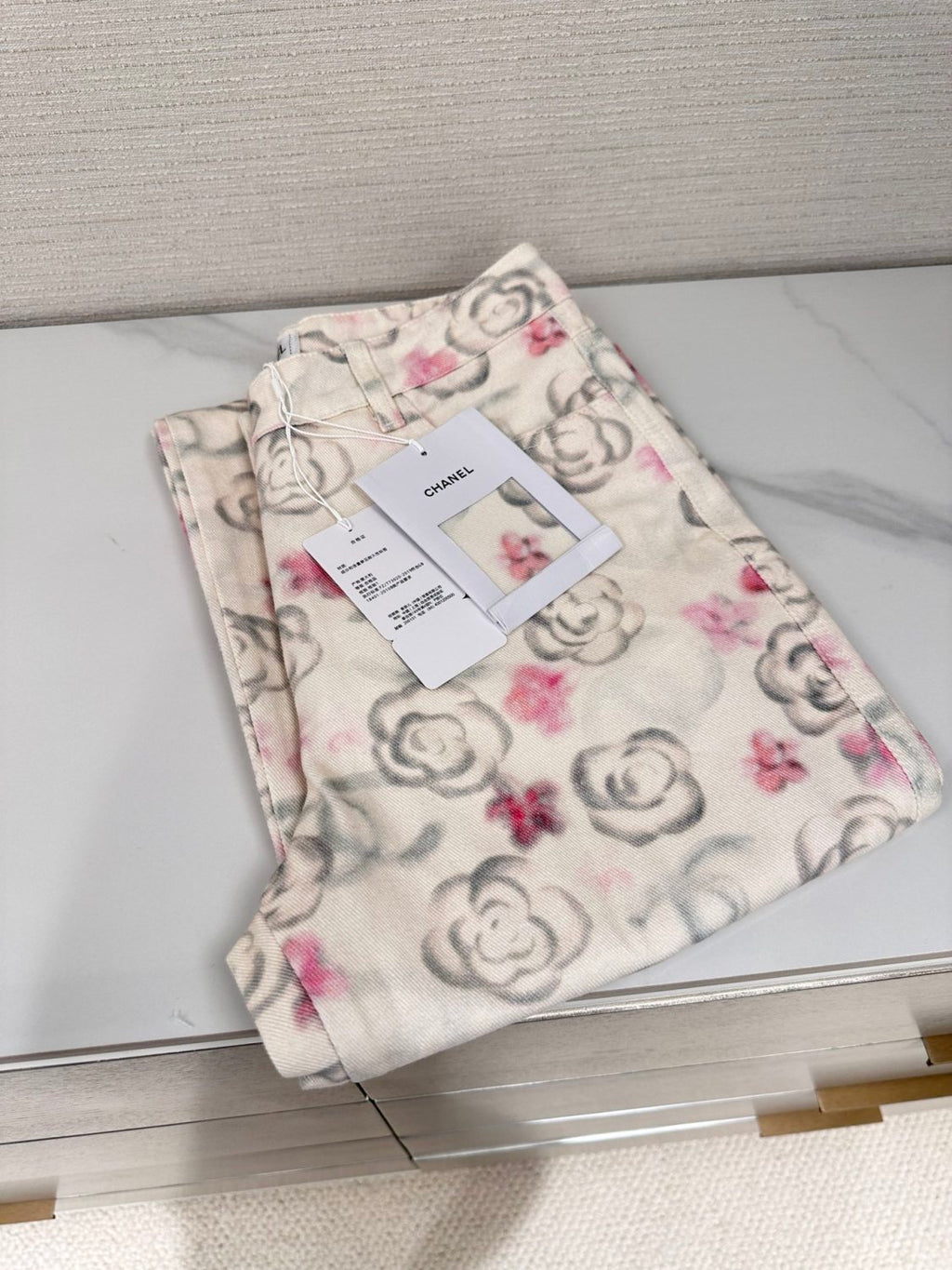 Women's Fall and Winter Floral Full Printed Pattern Straight Leg Jeans Pants #74371