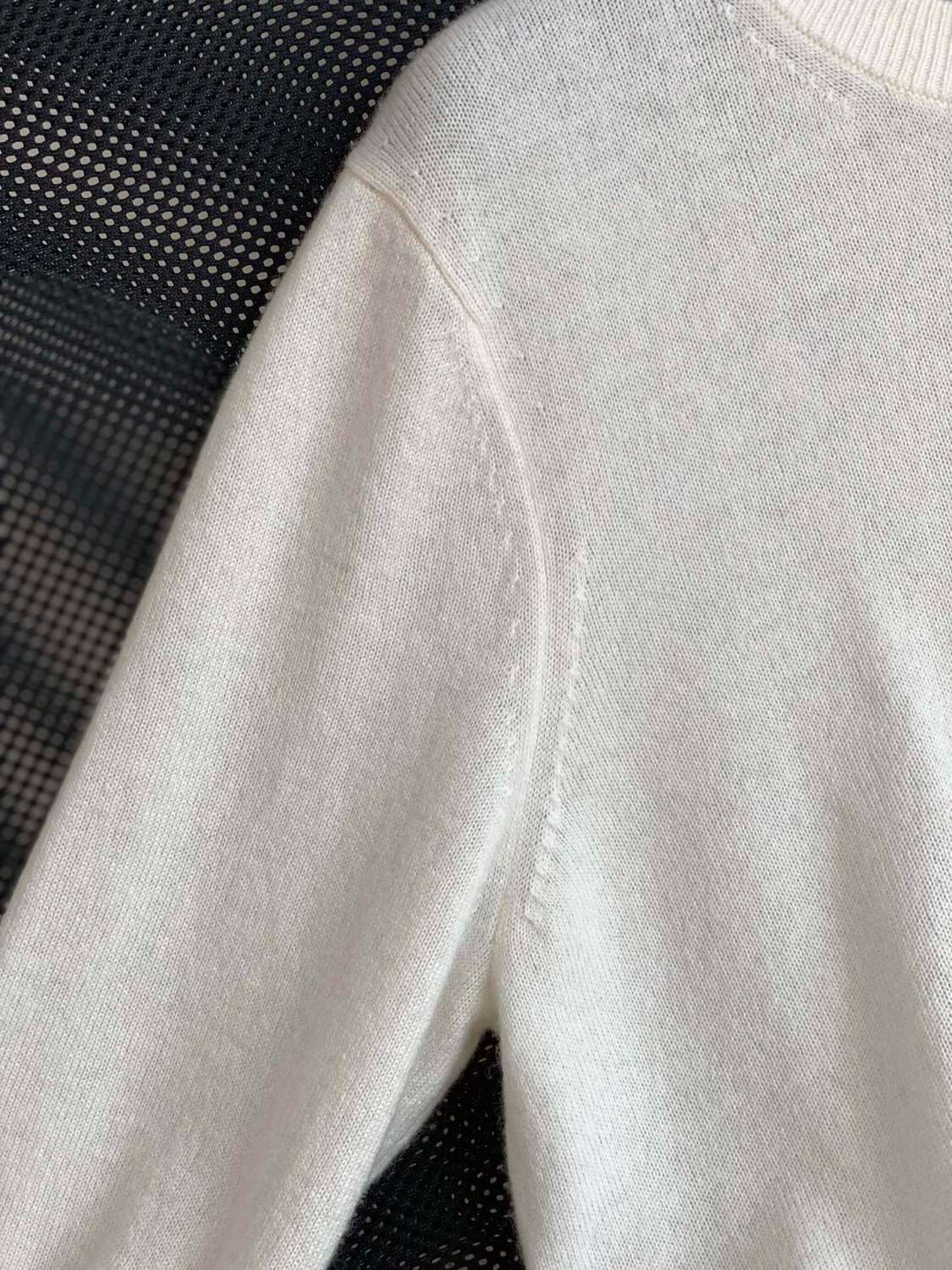 Women's Spring And Summer Solid Color Round Neck Cashmere Knit Sweater #74482