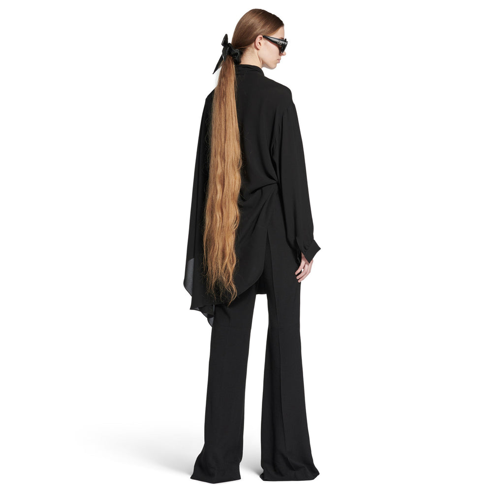 Women's Spring Summer Black Flared Trousers Fashion High Street Trend Casual Suit Pants Ngvp #1937