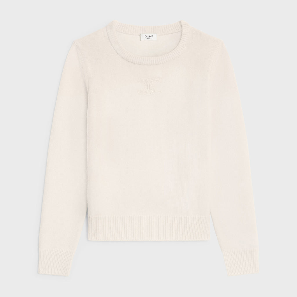 Women's Spring And Summer Solid Color Round Neck Cashmere Knit Sweater #74482