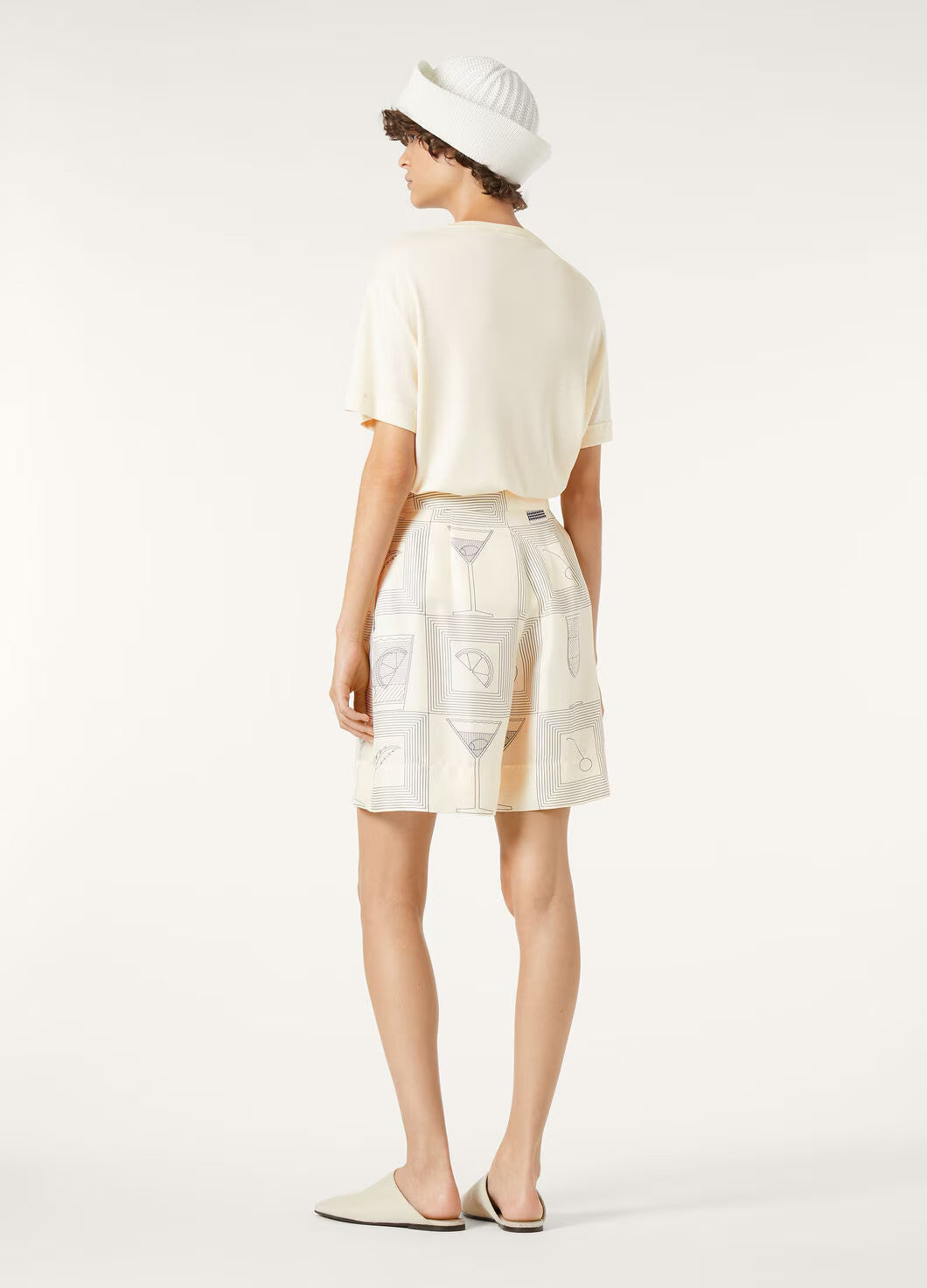 Women's Spring Summer Autumn Rafael Silk Printed Drawstring Parker Hooded Jacket Casual Dorin Striped Bermuda Shorts Ngvp #1839