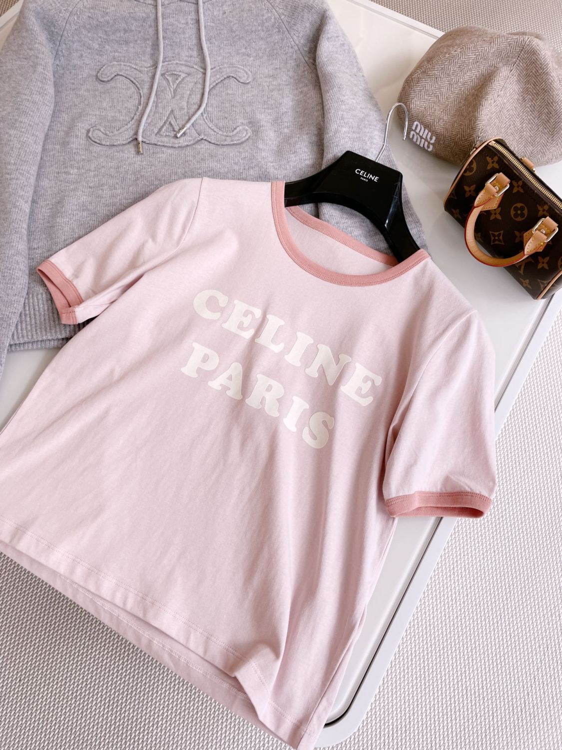 Women's Summer Logo Letter Print Round Neck Cotton Short Sleeve T-Shirt #74774