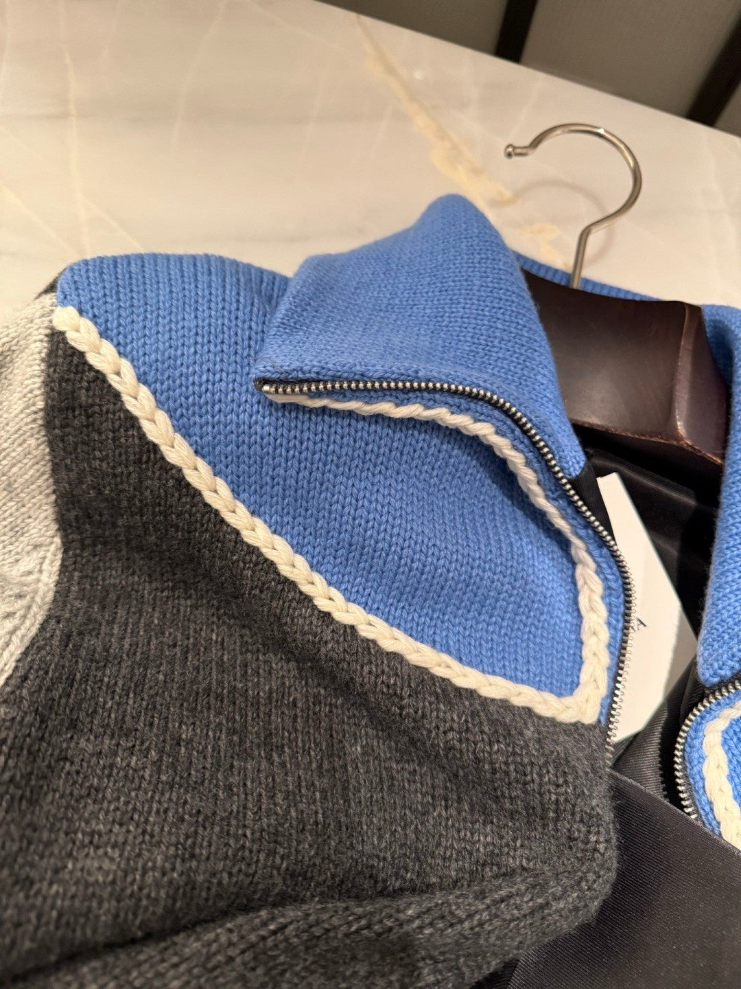 BV 2025 Men's Women's Color-Blocked Design Wool Knit Jacket #82542A