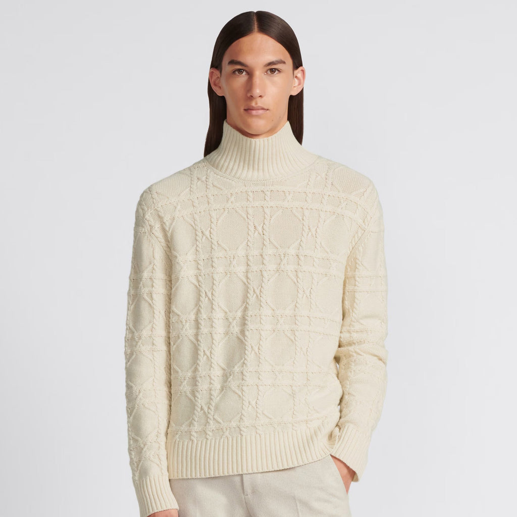 Men's Spring & Autumn Logo Icon Solid Color Plaid Cashmere Fashion Long Sleeve Pullover Knitted Sweater #97968