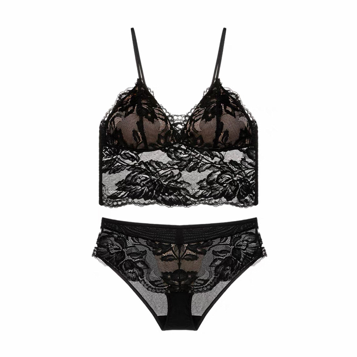 Series Floral Lace Underwear Solid Color Fashion Sexy Bra & Panty Set Ngvp #6167