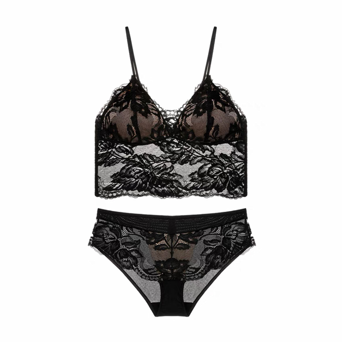 Series Floral Lace Underwear Solid Color Fashion Sexy Bra & Panty Set Ngvp #6167