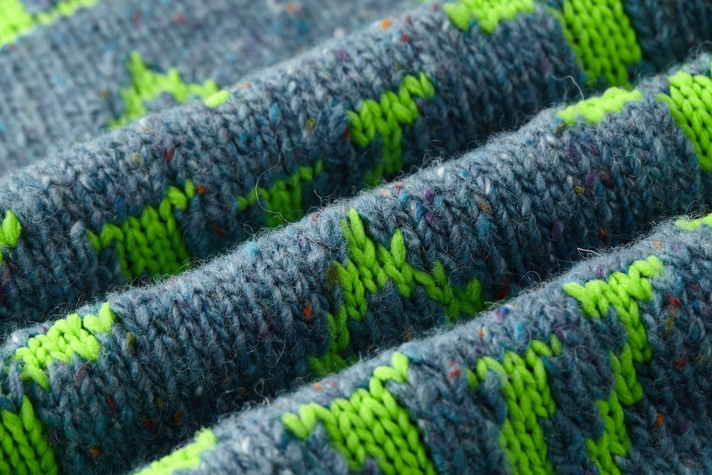 Men's Fall/Winter Green Monogrammed Pattern Knit Single Breasted Sweater Jacket #72785