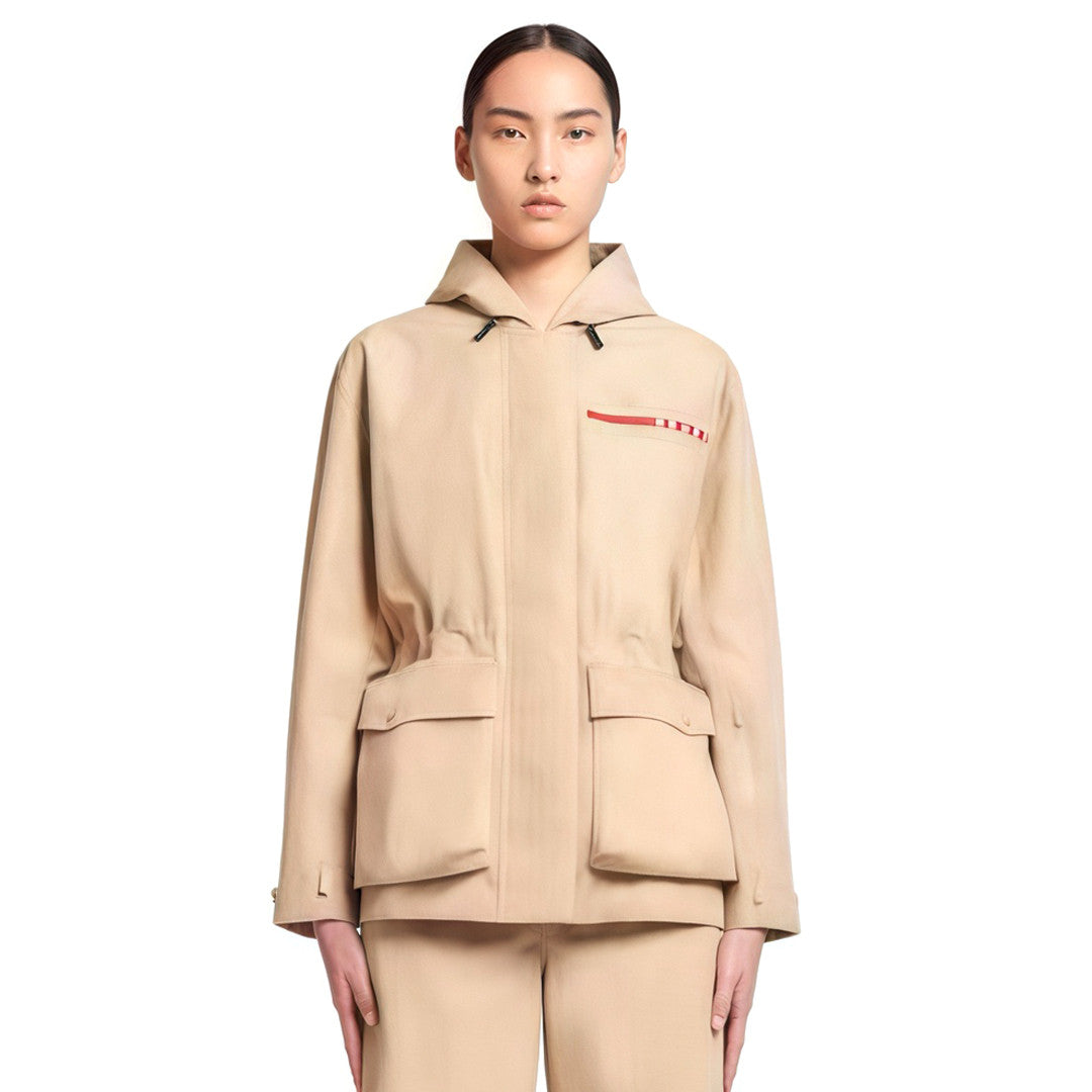 Extreme-Tex Women's Autumn/Winter Monogrammed Striped Standing Collar Printed Zipper Long Sleeve Ski Jacket #72622