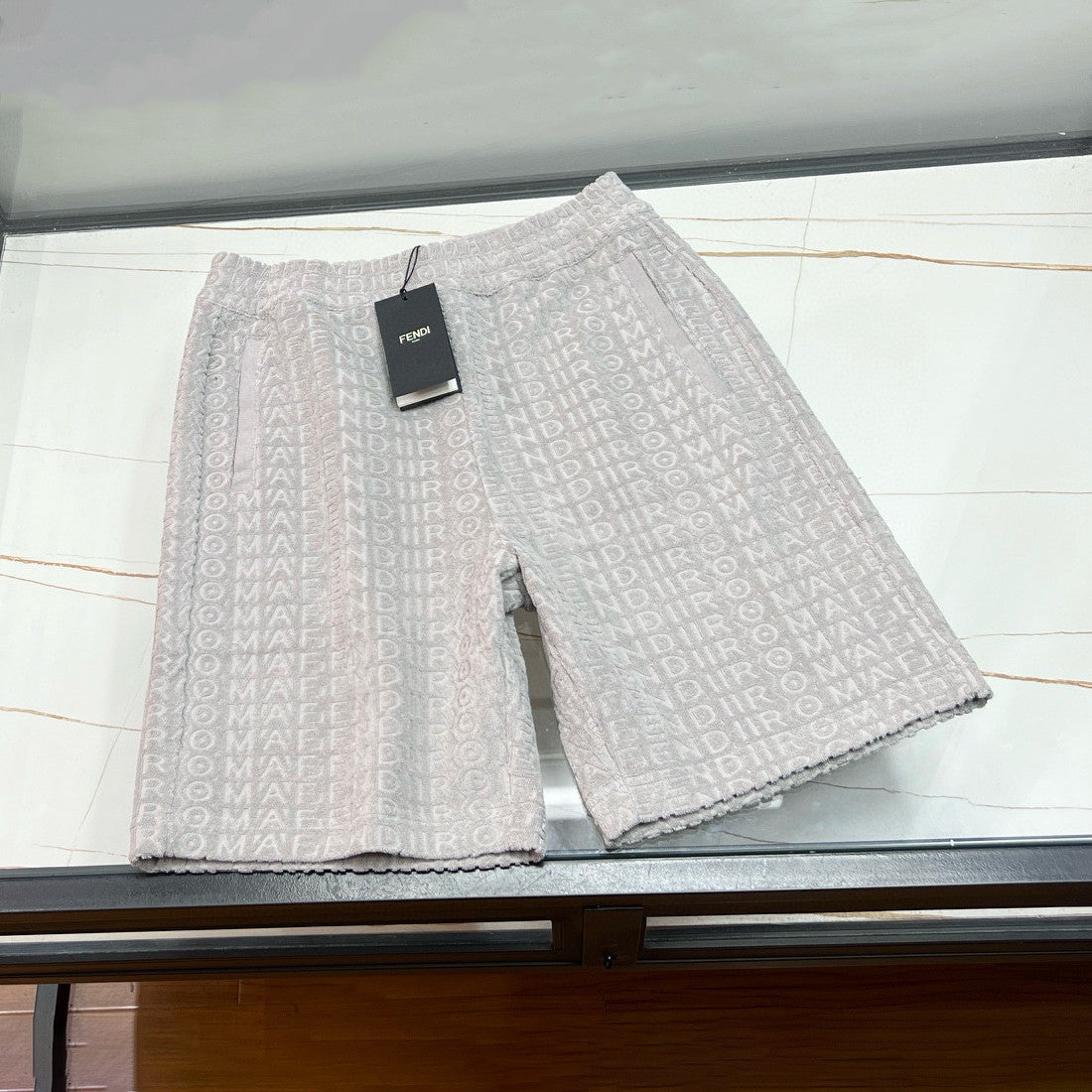 Men's Summer Solid Colour Letter Logo Print Drawstring Straight Casual Short Pants #99347