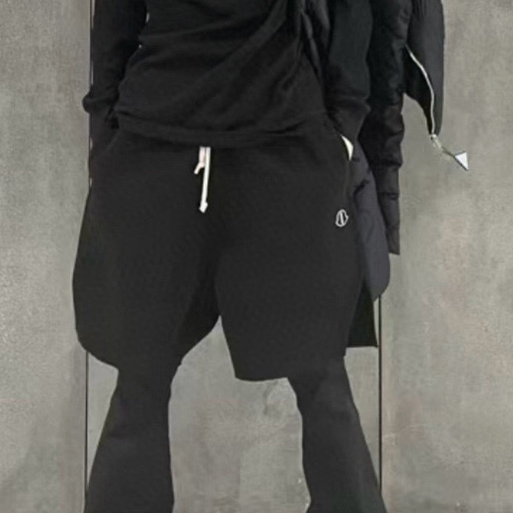 x Men's Spring/Summer Fashion Logo Printed Black Cotton Drawstring Loose Jersey Shorts #98321