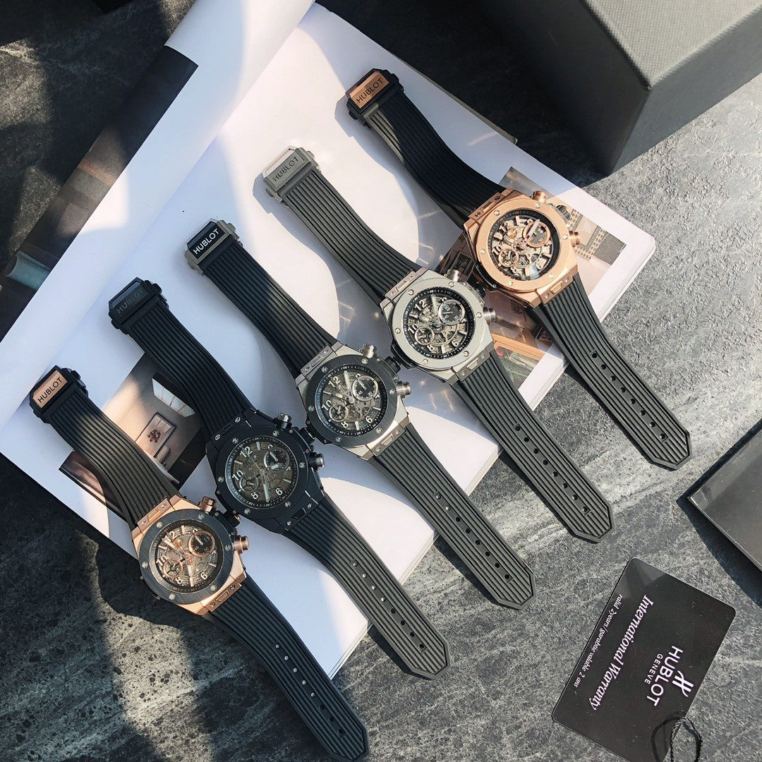 Hublot BIG BANG Men's Automatic Mechanical Movement Rubber Strap 44mm Mechanical Watch #73168