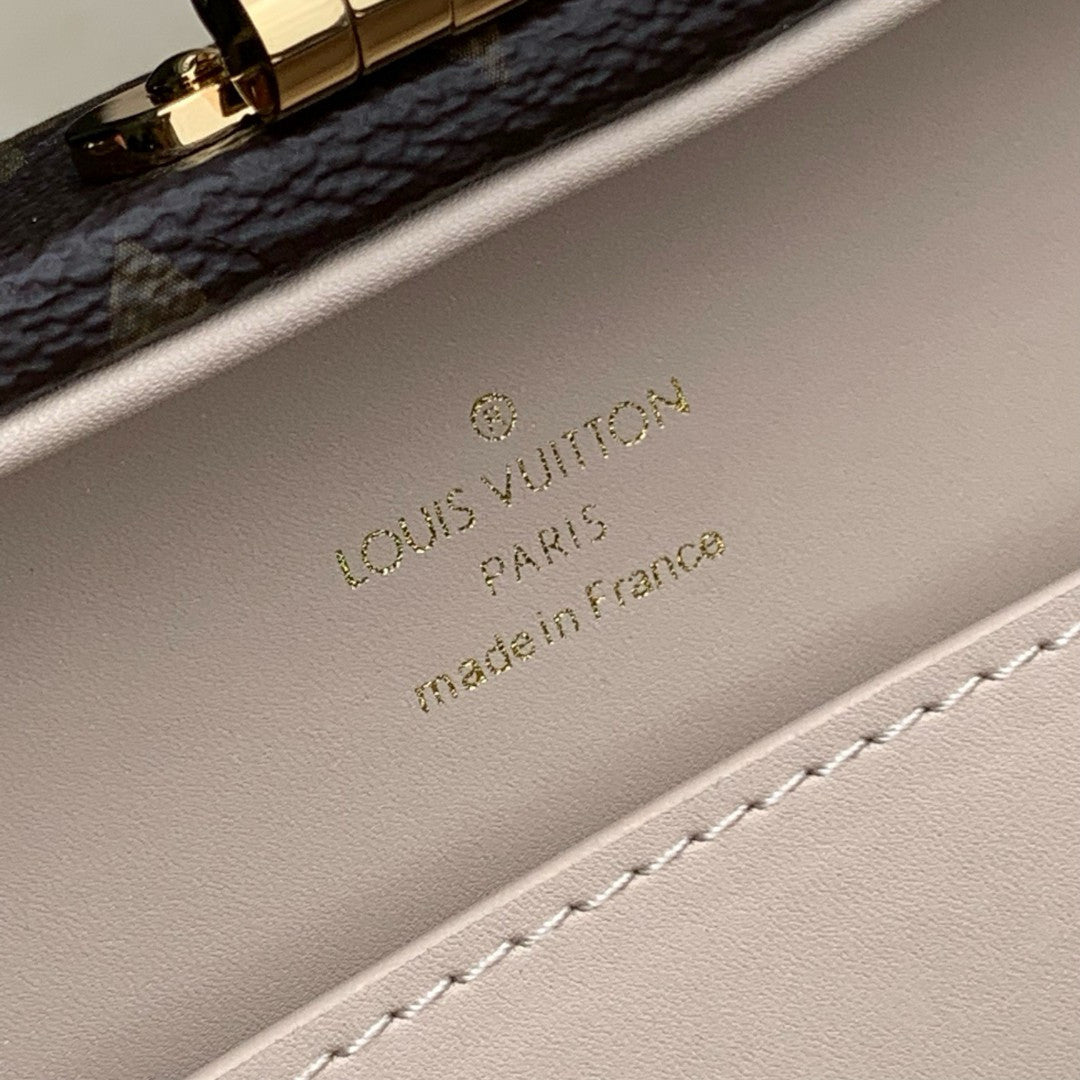 Women's Brown Letter Print Removable Adjustable Shoulder Strap Coated Canvas Tote Bag Crossbody Bags #77659