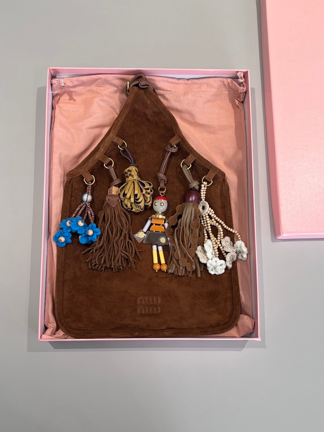 MM Women's Solid Color Hanging Decoration Suede Leather Large Handbag Bag Bags #77613