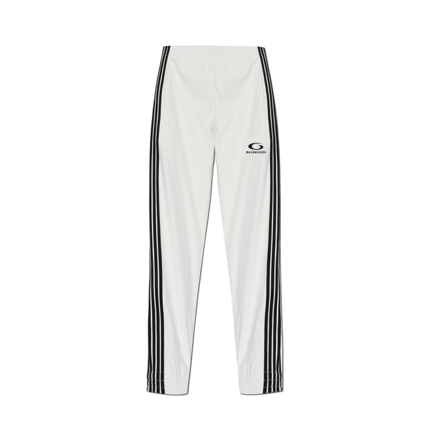 Women's Spring Summer Black and White Embroidery Letter Print Elastic Waist Casual Pants #76925